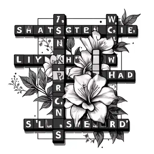 crossword Sean Lily Hali zoey tattoo design idea