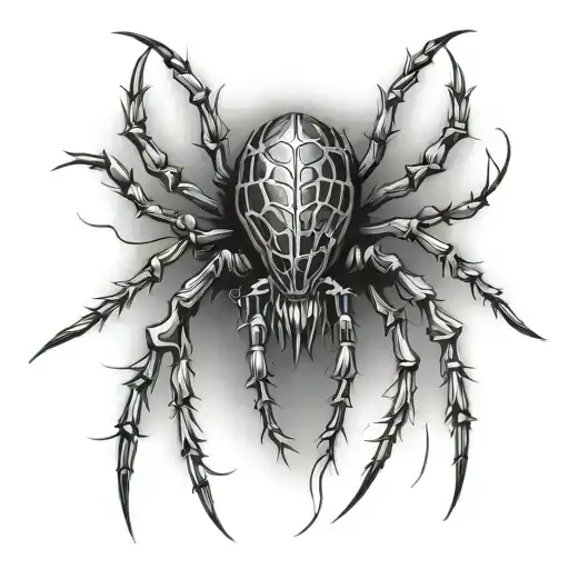 gothic spider  tattoo design idea