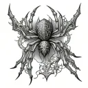 gothic spider  tattoo design idea