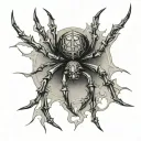 gothic spider  tattoo design idea
