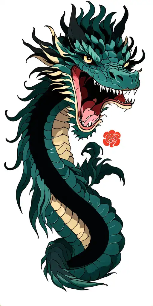 Haku dragon studio ghibli spirited away tattoo design idea