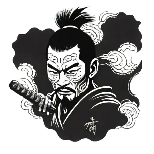 Ronin of Nine sword style tattoo design idea