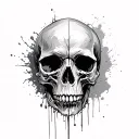 skull fading away tattoo design idea