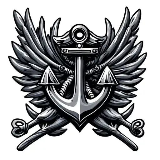 navy chief anchor with barnicles tattoo design idea