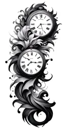 Mens Clock tattoo design idea