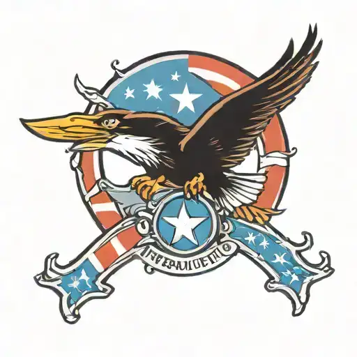 patriotic Air Force tattoo design idea