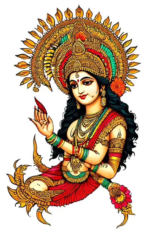 varahi amman tattoo design idea