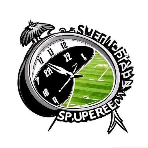 owel and football field and Sheffield Wednesday clock  tattoo design idea