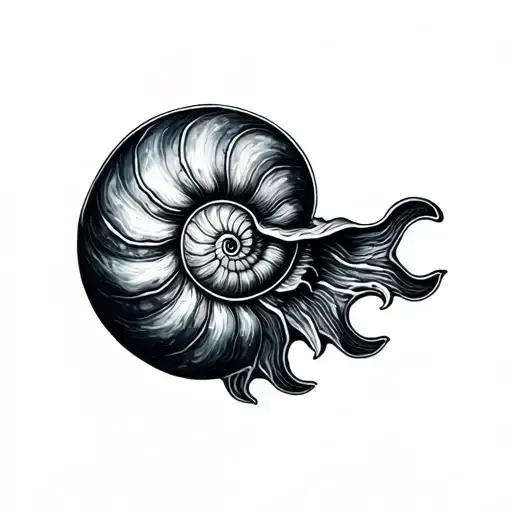 Nautilus tattoo design idea