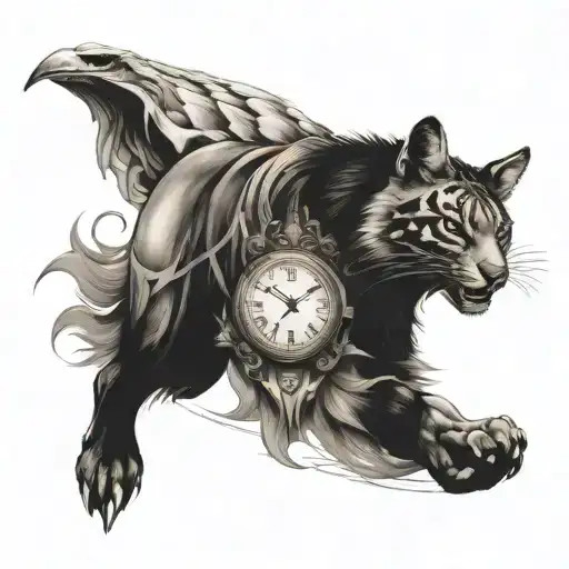 wegvisor Time is fleeting Totenkop tattoo design idea