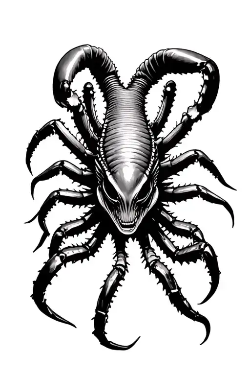 get a tattoo of a facehugger from the movie alien on arm tattoo design idea