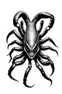 get a tattoo of a facehugger from the movie alien on arm tattoo design idea