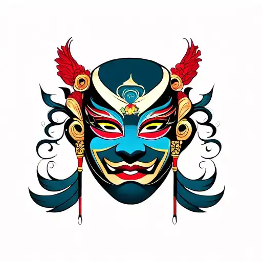 Vejigante Mask tattoo design idea