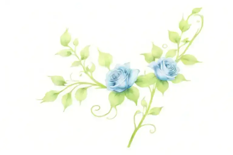 rose vine wrapping tattoo design idea