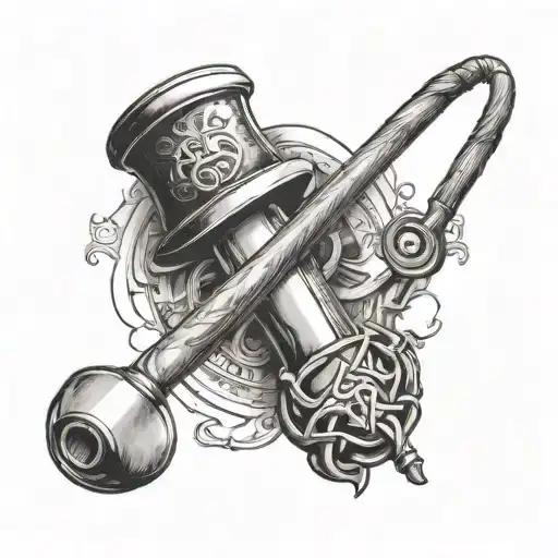 axe and halligan with stethoscope  tattoo design idea