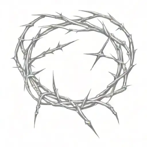 crown of thorns wrapped tattoo design idea