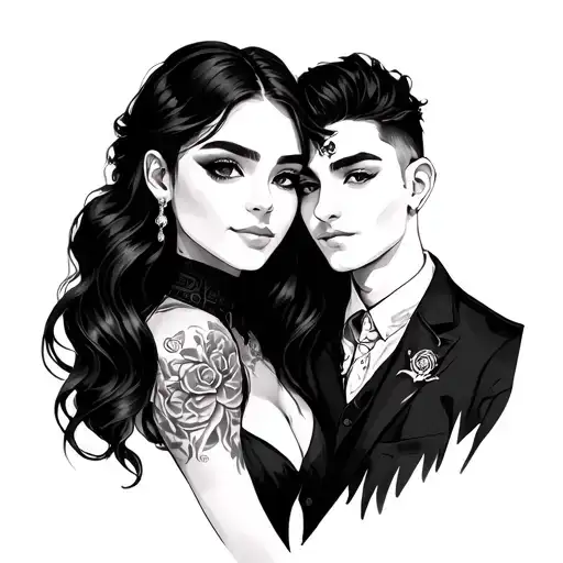 Couple tattoo design idea