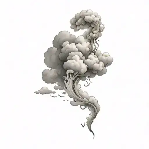 Filler Clouds and Smoke tattoo design idea