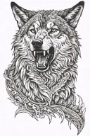 Dacian wolf tattoo design idea