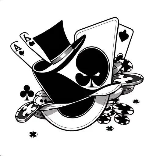 gambling themed tattoo tattoo design idea