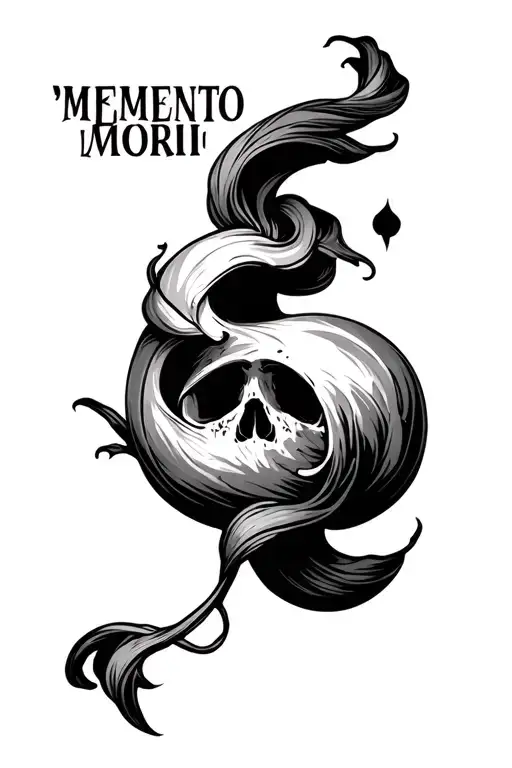 "Memento mori" ocean tattoo design idea