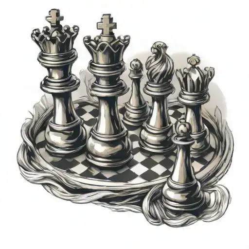 Chess king tattoo design idea