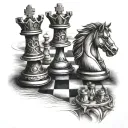 Chess king tattoo design idea