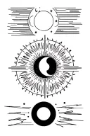 sun moon Gemini, Taurus, and Sagittarius constellation tattoo design idea