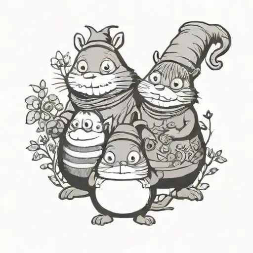 moomin trolls tattoo design idea