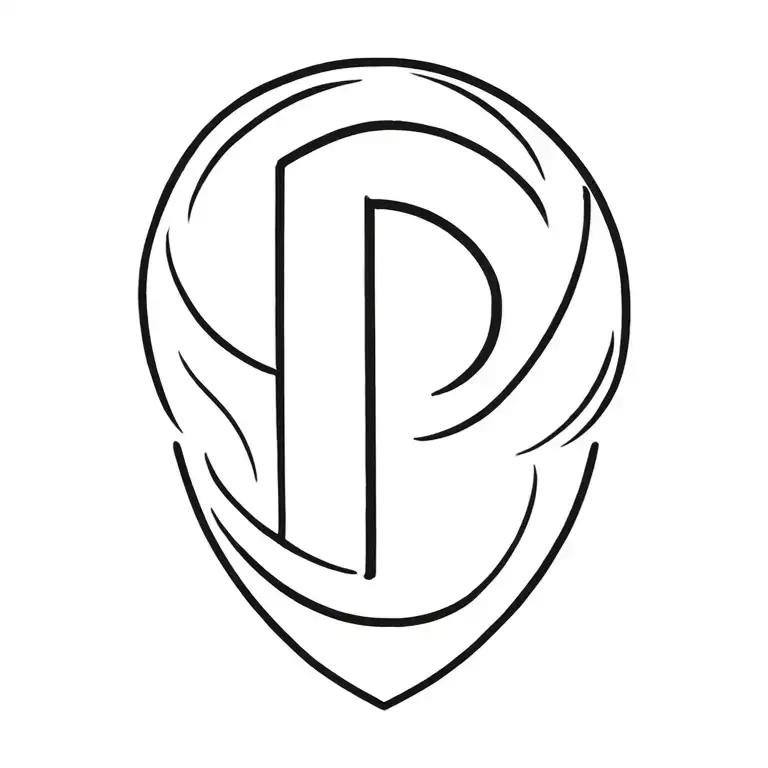 celtic P tattoo design idea