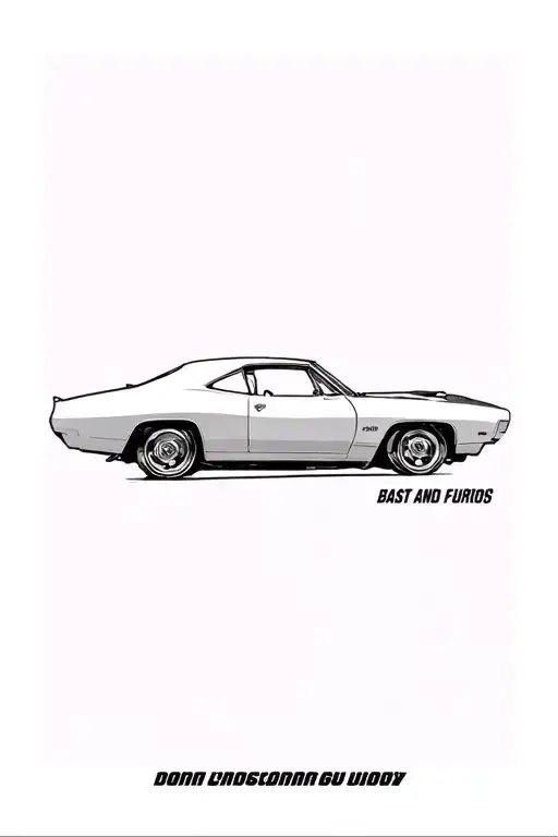 dodge charger fast and furious  tattoo design idea