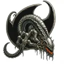 xenomorph crawling down leg tattoo design idea