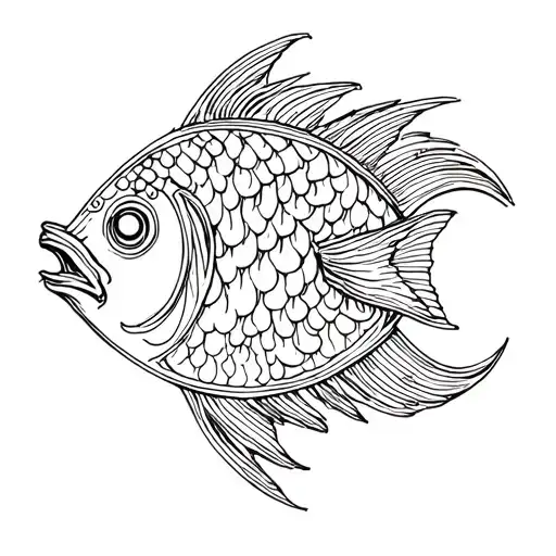 Pisces symbol tattoo design idea