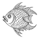 Pisces symbol tattoo design idea