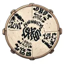 Dong Son bronze drum with numbered motifs of June 24, 1970, April 10, 2020 (March 18, 2020), March 3, 1983, October 15,  tattoo design idea