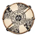 Dong Son bronze drum with numbered motifs of June 24, 1970, April 10, 2020 (March 18, 2020), March 3, 1983, October 15,  tattoo design idea