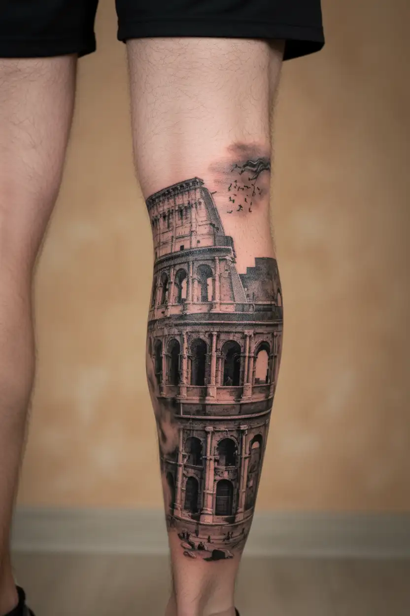 Colosseum tattoo design idea