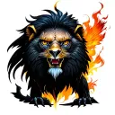 lion samurai eagle evil eye tattoo design idea