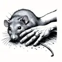 lost love ones hands reaching down with a rat of light  tattoo design idea