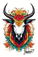 Taurus tattoo design idea