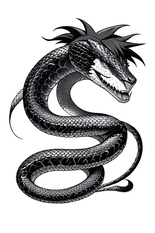 Sasuke Uchiha and snake tattoo design idea
