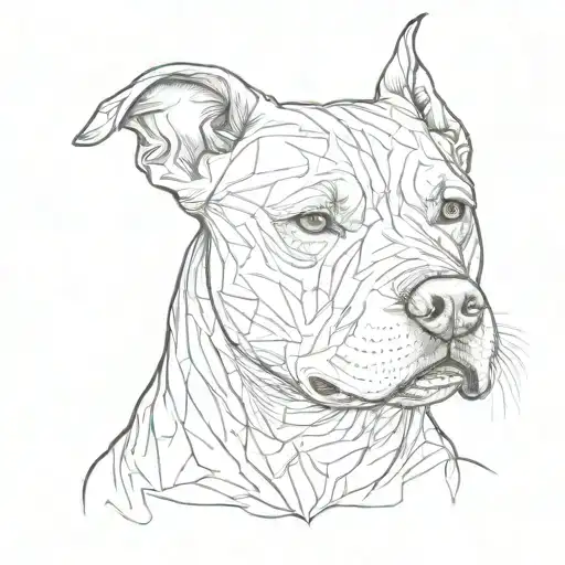pitbull dog black tattoo design idea