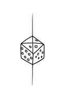 black dice tattoo design idea