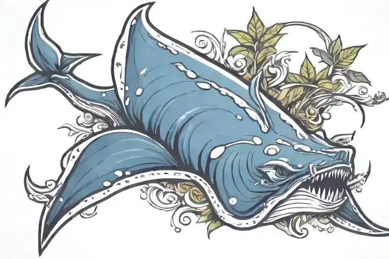 stingray manta ray tattoo design idea