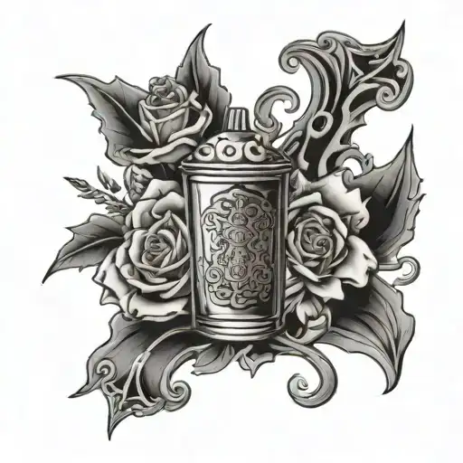 individual tattoo for only alcohol and drugs tattoo design idea