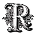 Cursive R tattoo design idea