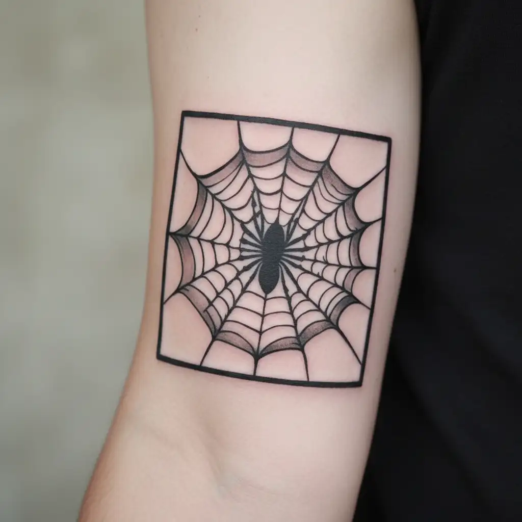Spider Web Nipple tattoo design idea