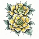 single  succulant tattoo design idea