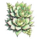 single  succulant tattoo design idea