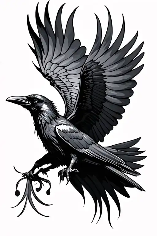 tribal raven flying tribal raven sitting tattoo tattoo design idea